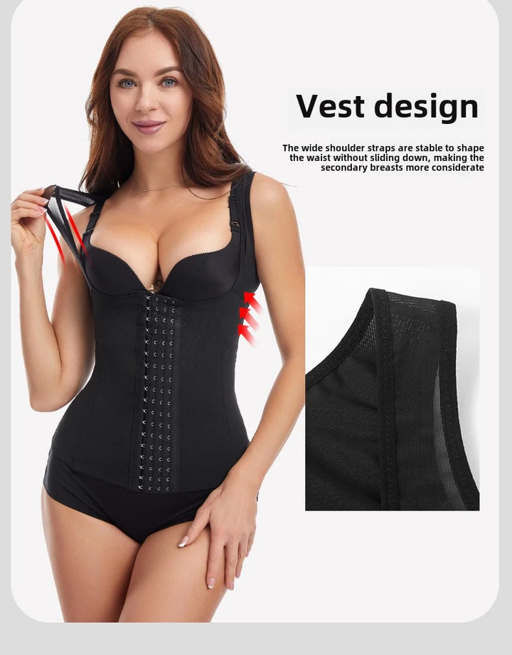 Plus Size Slimming Shirt Thin Seamless Body Shaper Women's Tummy Control High Waist Tank Top Invisible Shapewear