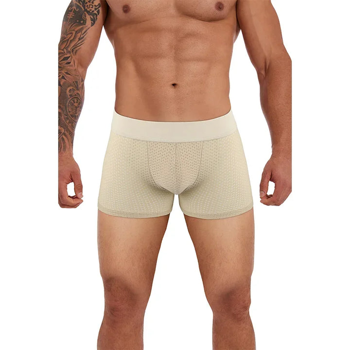 Men's Sexy Boxer Fake Butt Hip Lifter Enhancer Short Removable Padded Underwear Soft Shapewear High Stretch Underpant Mesh Brief