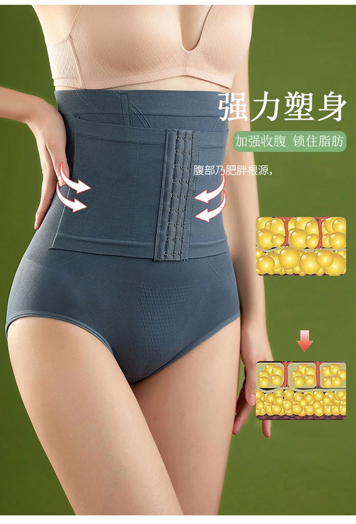 High Waist Non-slip Tummy Control Slimming Women Briefs Shapewear Body Shaper Control Panties Ladies Waist Trainer Underwear