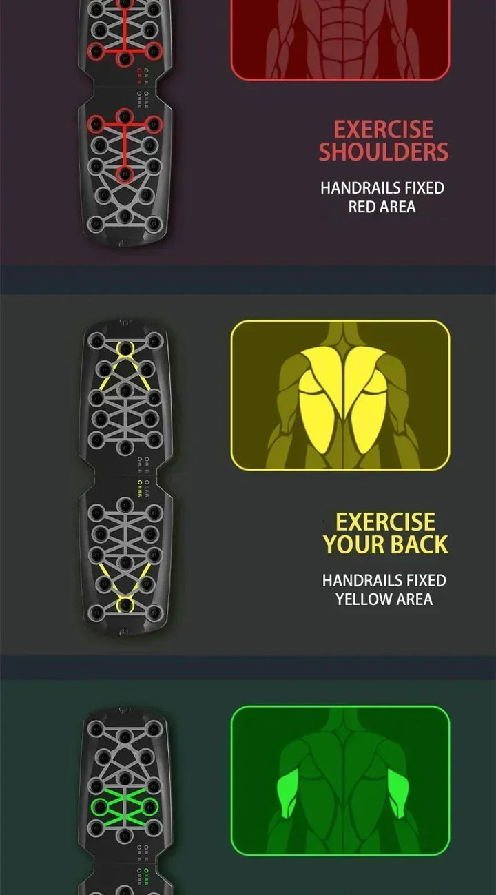 Gift Portable Multifunctional Push-up Board Set with Handles Foldable Fitness Equipment for Chest Abdomen Arms and Back Training