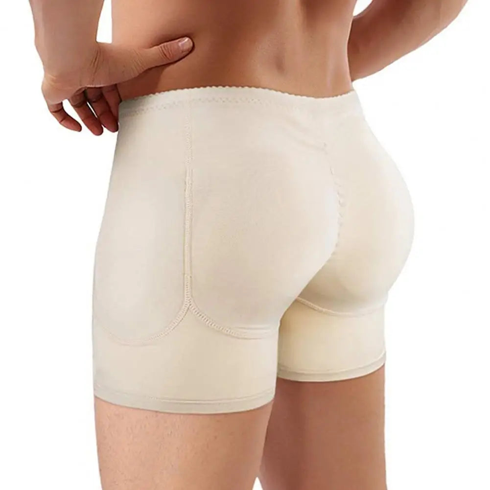 Sexy Fake Butt Padded Boxers Men Underpants Pad Filling Shapewear Thick Butt Lifted Natural Men Boxers Underwear Butt Lifter