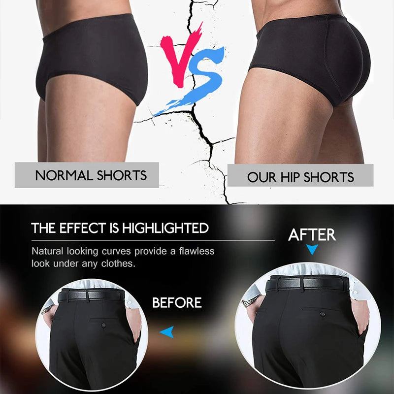 Men Butt Lifter Shapewear Butt Shaper Boxer Padded Enhancing Underwear Tummy Control Daily Briefs Male Lingerie Body Shaper