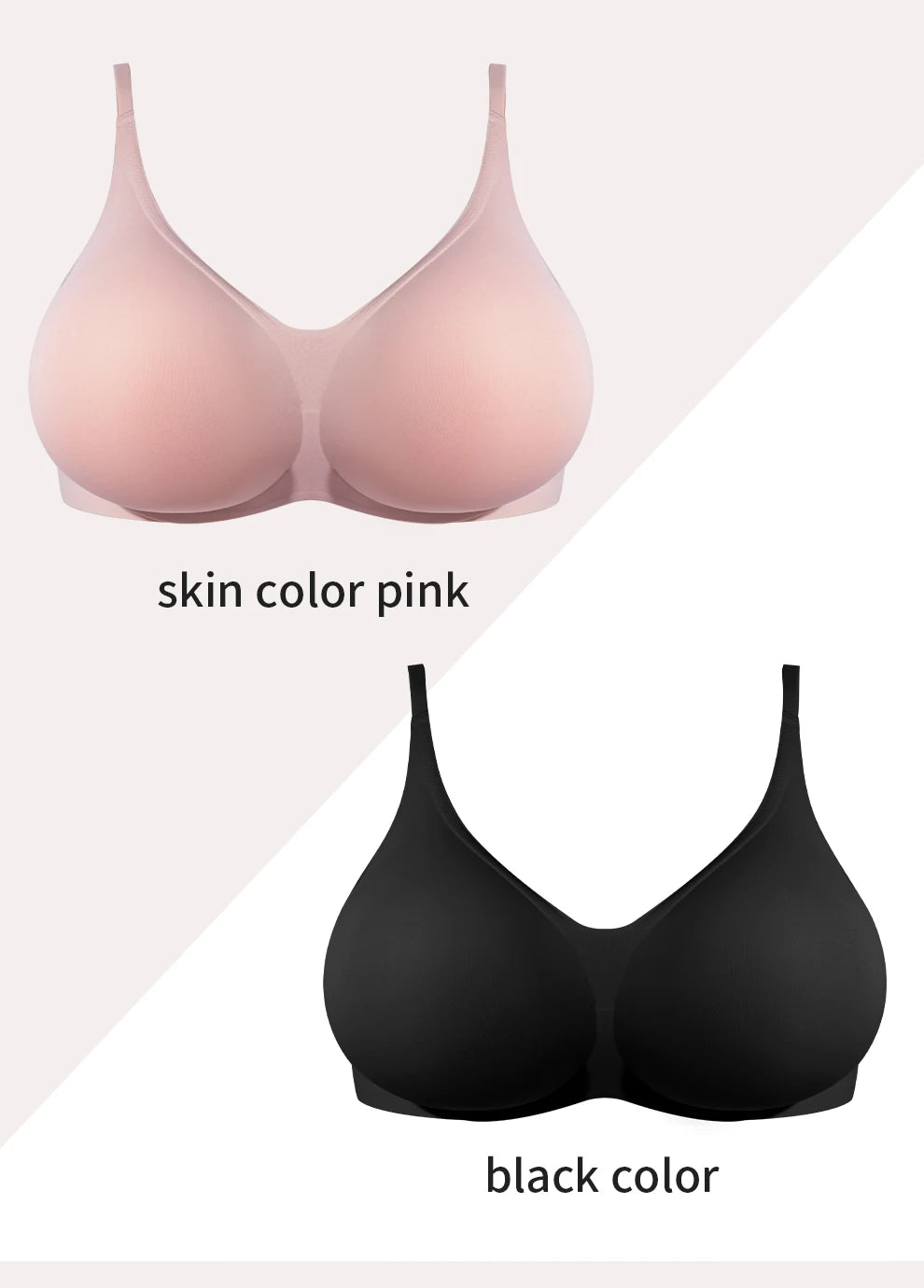 Large 2 In 1 Silicone Breast Pocket Bra Underwear Small Chest Becoming a Big Chest Pad Simulation Cartoon Chest Seamless