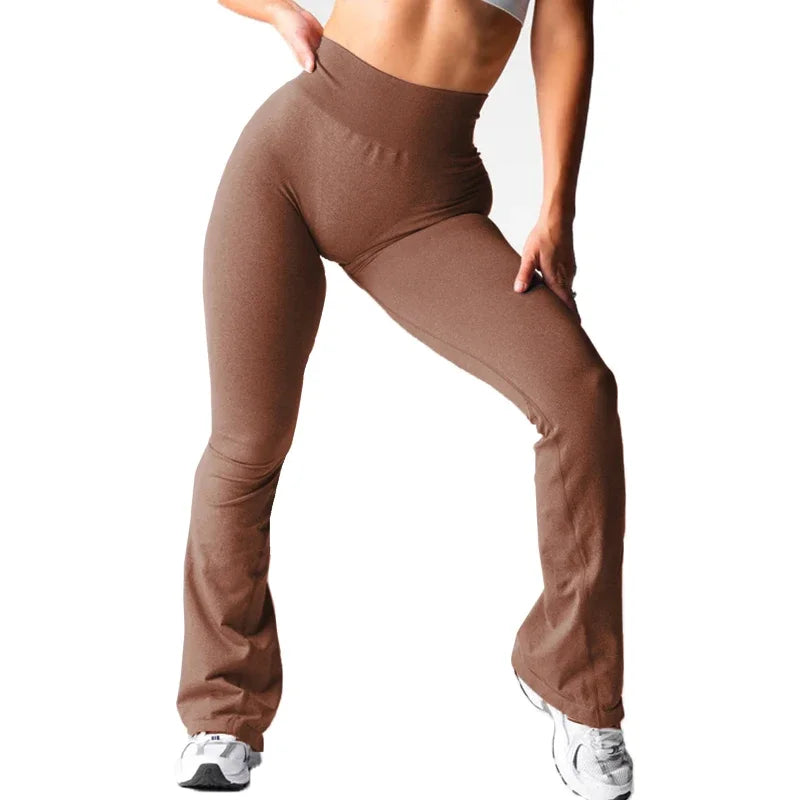 New Black Effortless Flare Leggings Women Soft Workout Tights Fitness Outfits Yoga Pants Gym Wear Spandex Leggings