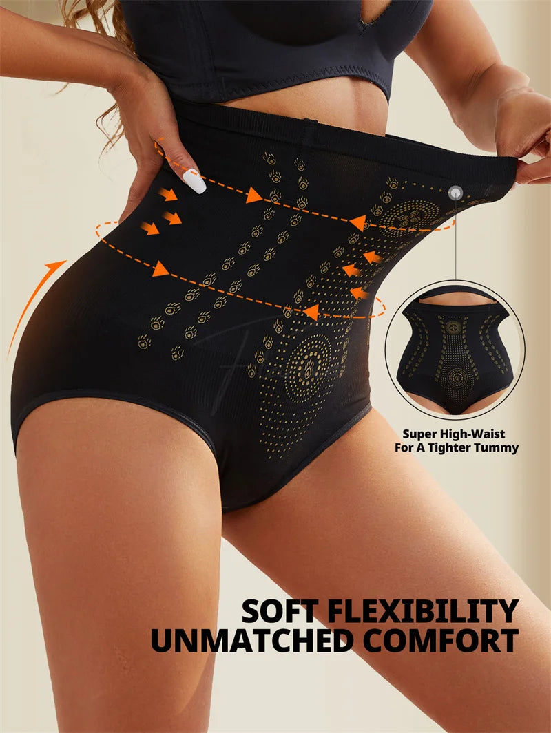 Flarixa High Waist Shaper Panties Women Tummy Control Briefs Seamless Belly Slimmer Shapewear Hip Lifting Pants Postpartum Panty