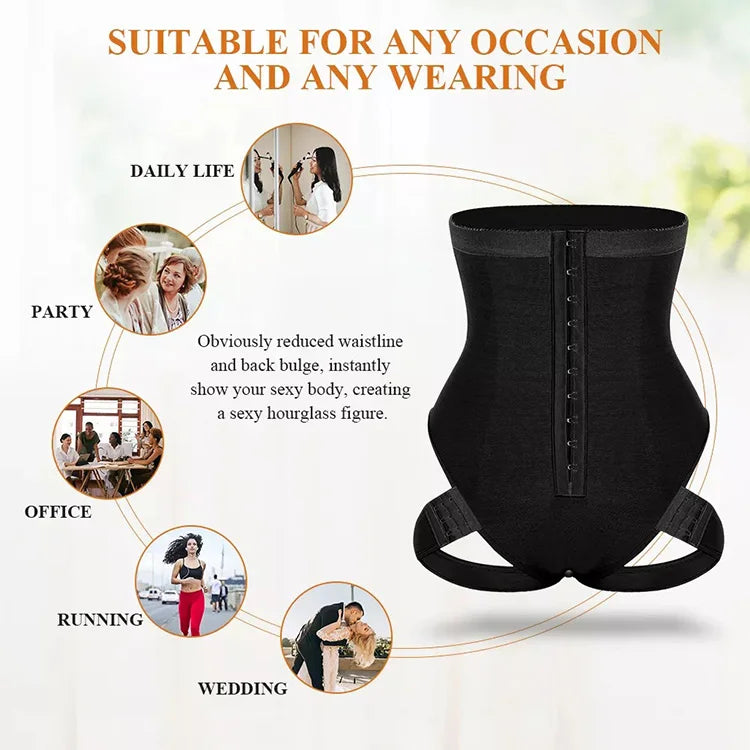 High Waist Abdomen Butt Lifter Control Panties Brief Booty Lift Seamless Shapewear Slimming Pulling Underwear Body Shaper