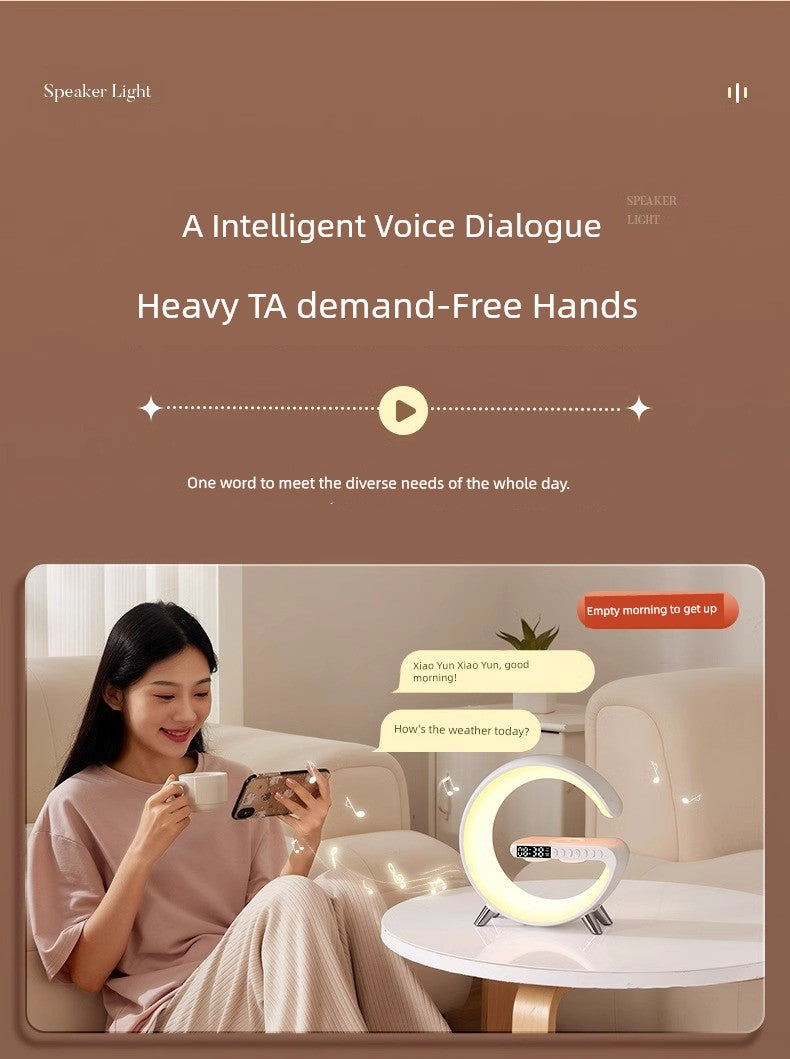 Bluetooth Audio Small Night Lamp Wireless Charger Bedroom Bedside Sleeping Atmosphere Fancy Birthday Gift for Girls Christmas