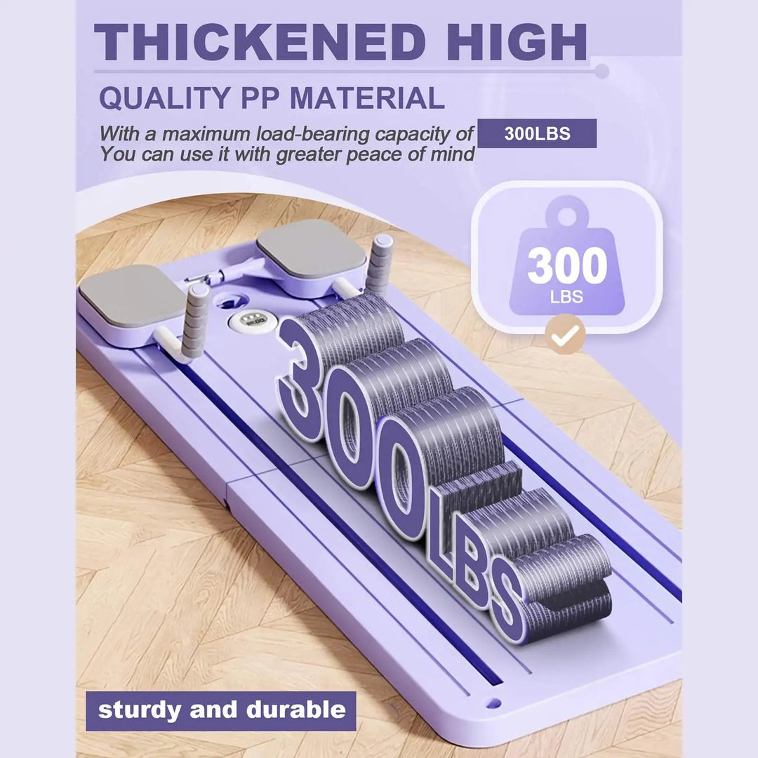 2024 Home Fitness Multifunctional 5-in-1 Pilates Skateboard Foldable Pilates Reformer Board Home