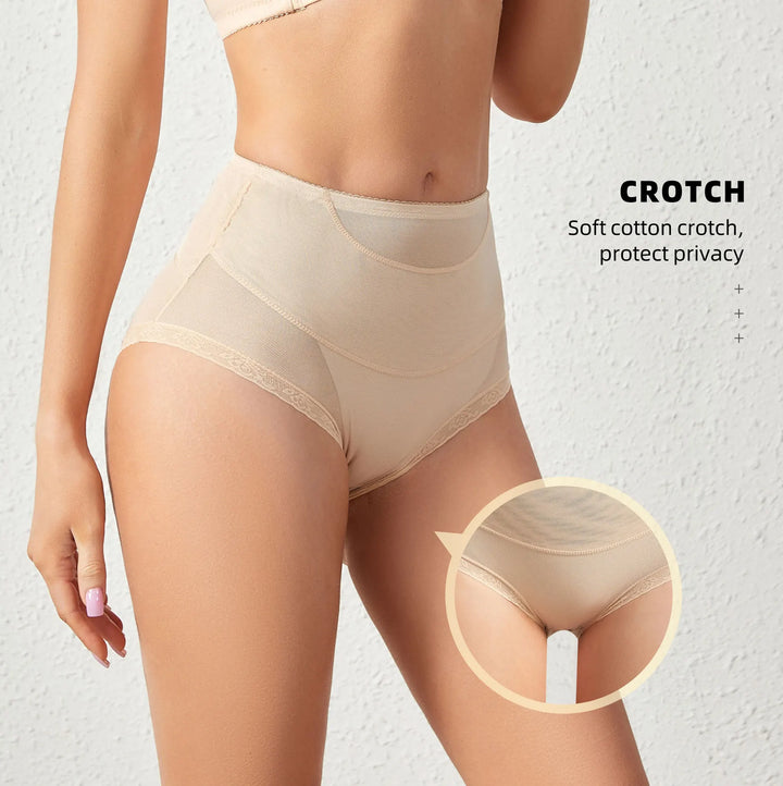 Breathable Mesh Intimates Body Shaping Panties Female Pants High Elastic Control Brief Slimming Belly Shaper Underwear