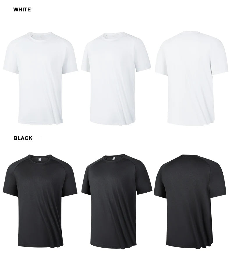 High quality men breathable fast drying running sports fitness breathable comfortable short sleeve T-shirt casual light Gym Tops