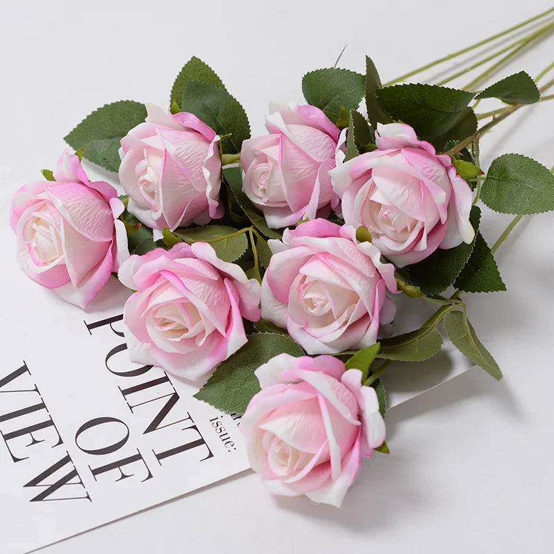 Artificial Red Rose Flower Branches