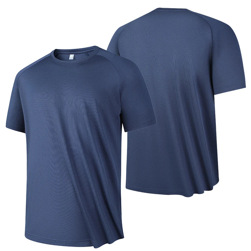 High quality men breathable fast drying running sports fitness breathable comfortable short sleeve T-shirt casual light Gym Tops