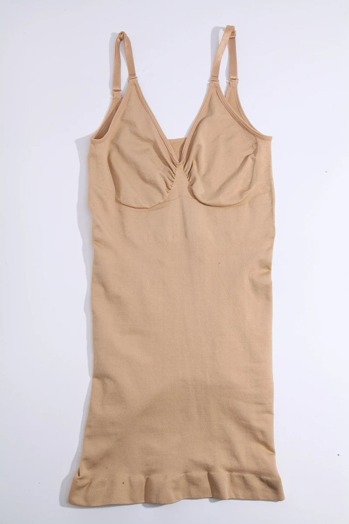 Sexy Full Slip Shapewear Women Dress V Neck Bodycon Underwear Smooth Compression Body Shaper Slimming Waist Abdomen Belly Corset