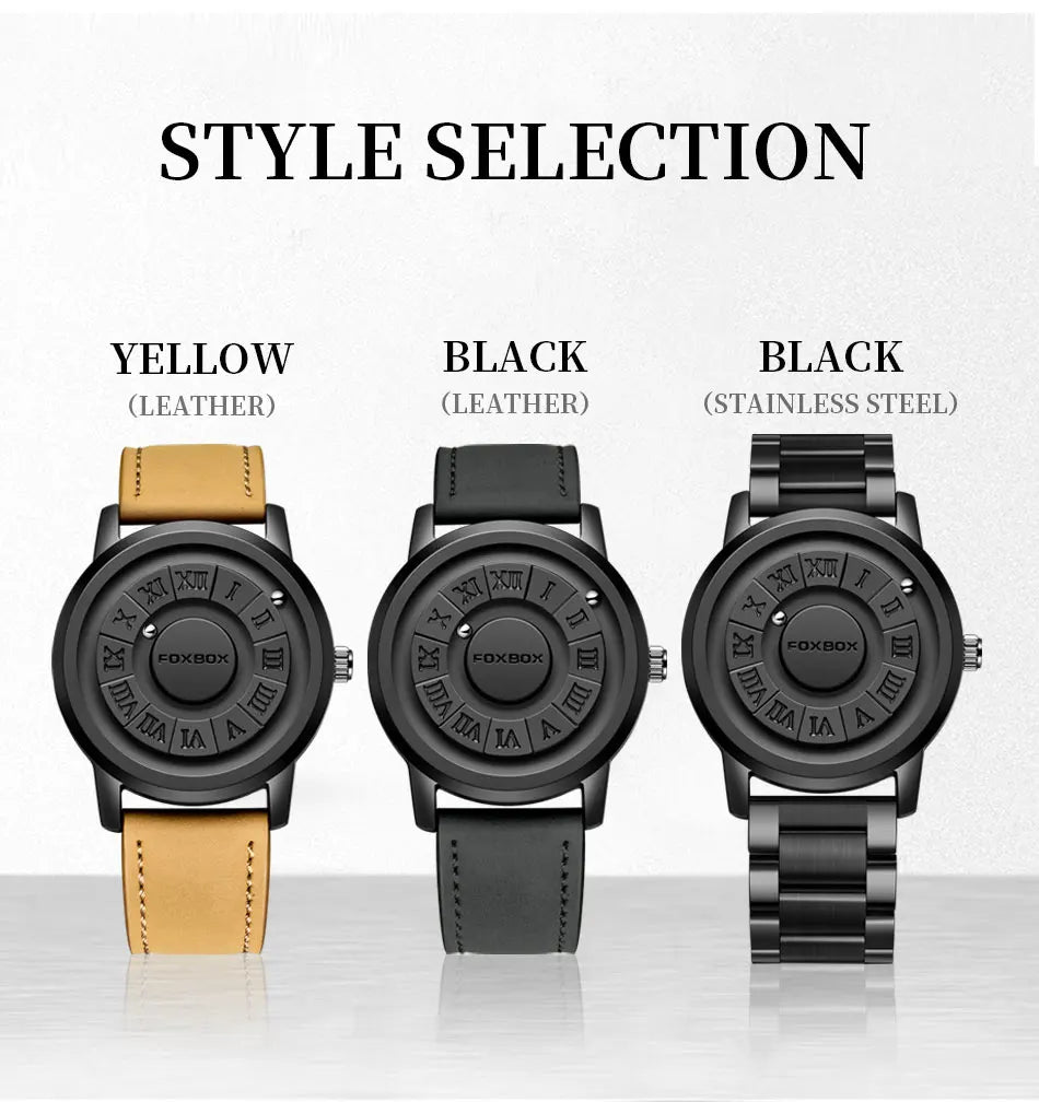 FOXBOX Military Waterproof Watch For Men LIGE Luxury Crolling Pointer Magnetic Force Watch Men Fashion Sport Quartz Chronograph