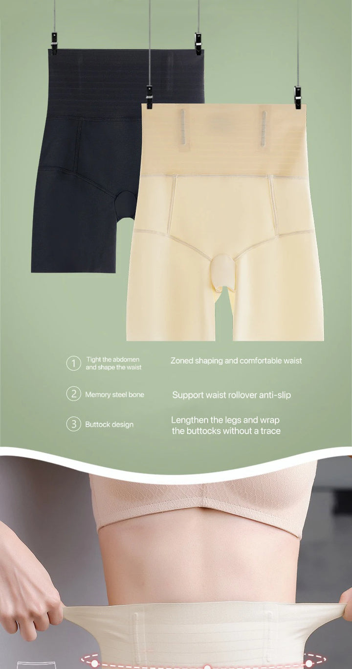 1pcs Seamless Belly Shaping Briefs Mid Waist Lifting Hip Pants Slimming Panties Women Postpartum Shaper Underwear Safety Panty