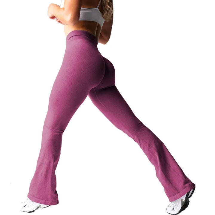 New Black Effortless Flare Leggings Women Soft Workout Tights Fitness Outfits Yoga Pants Gym Wear Spandex Leggings