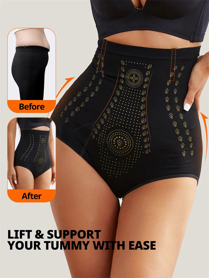 Flarixa High Waist Shaper Panties Women Tummy Control Briefs Seamless Belly Slimmer Shapewear Hip Lifting Pants Postpartum Panty