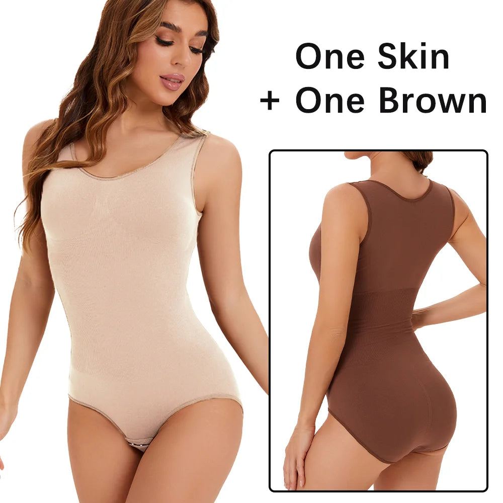 Molasus Bodysuit Women Slimming Shapewear Corset Reducing Body Shaper Modeling Underwear Tummy Control Panties Briefs Large Size