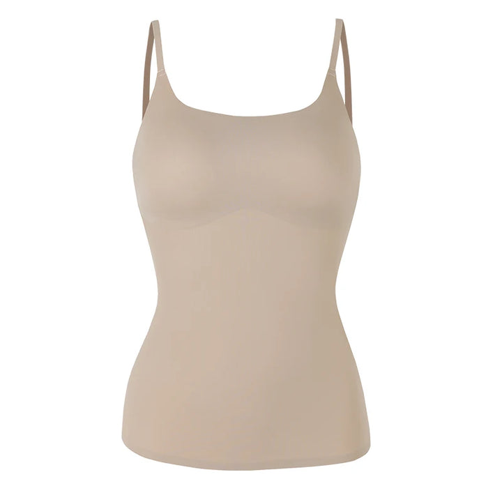 New Tank Tops Camis Women Crew Neck Shapewear Waist Tummy Control Body Camisole Summer Black Nude Smooth Slimming Vest New