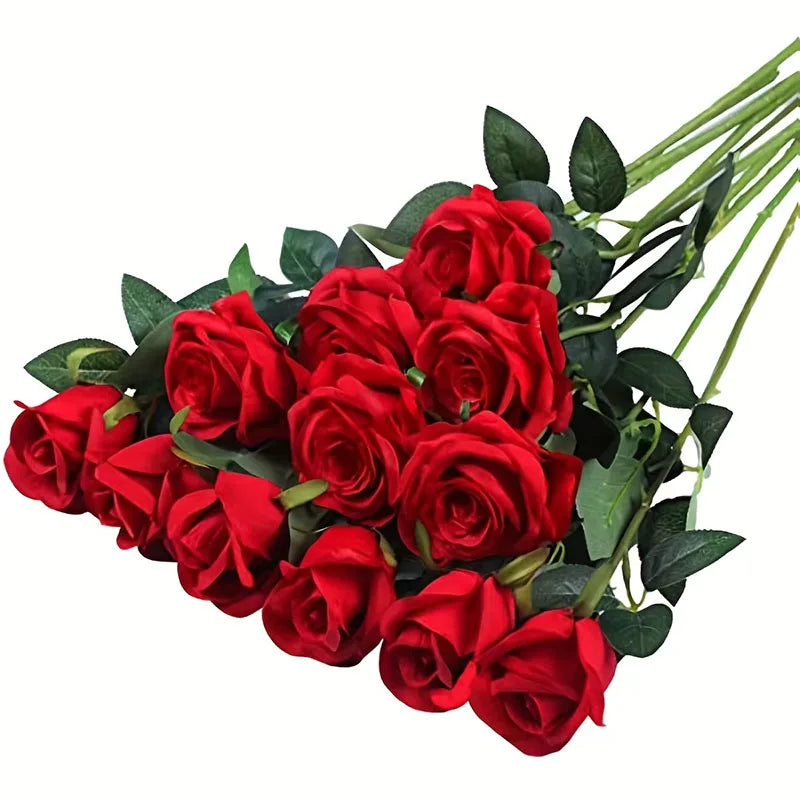 Artificial Flannel Rose Bouquet