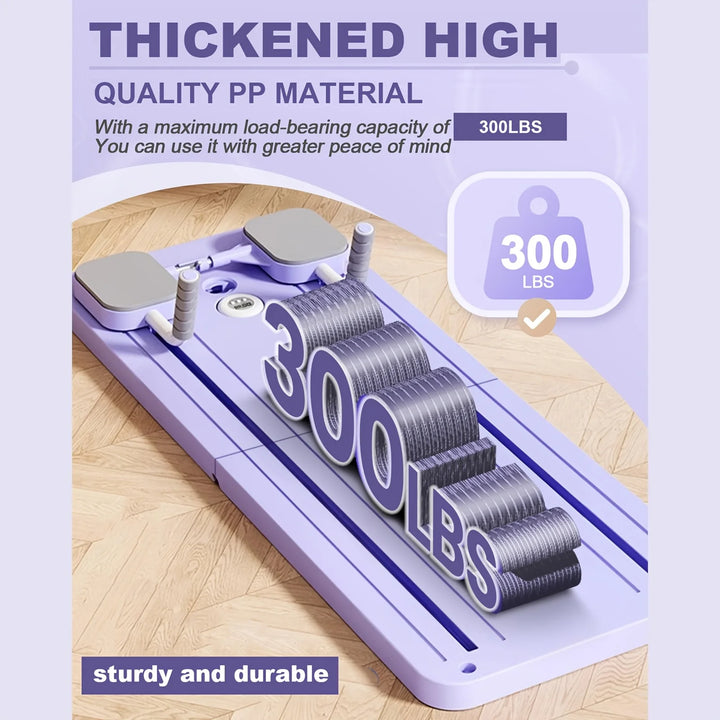 2024 Home Fitness Multifunctional 5-in-1 Pilates Skateboard Foldable Pilates Reformer Board Home