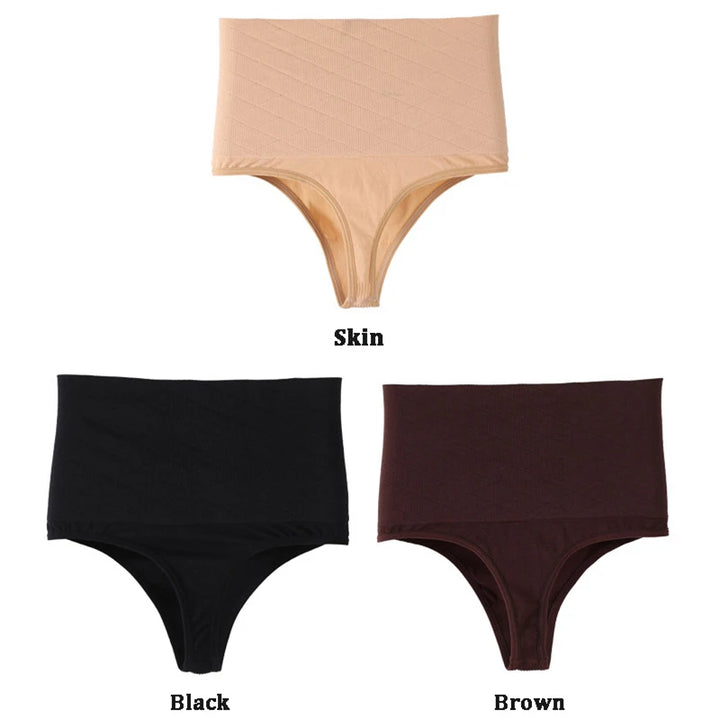High Waist Tummy Control Panties Women Thong Panty Shaper Slimming Underwear Butt Lifter Belly Shaping Cincher Brief Body Shaper