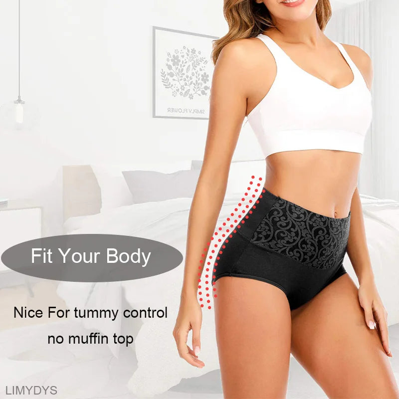 Cotton Underwear Women High Waist Lingerie For Ladies Briefs Tummy Control Panties C-Section Recovery XXXXL Plus Size Underpants