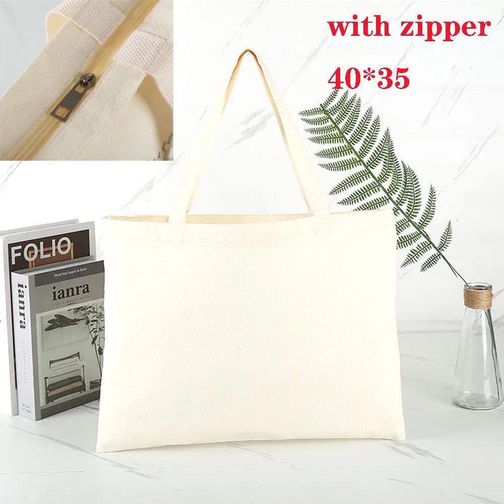 Canvas Bag Grocery Bag Food shopper Bag Eco-Friendly foldable Bag folding Pocket Tote Portable Shoulder Handbags Shopping bag