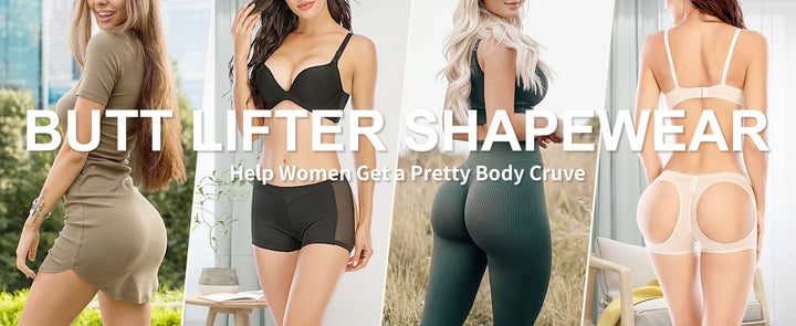 Women's Hollow Sexy Panties Butt Lifter Shapewear Tummy Control Bigger Butt Shaper Sexy Ass Briefs Underwear Nude Black S-3XL