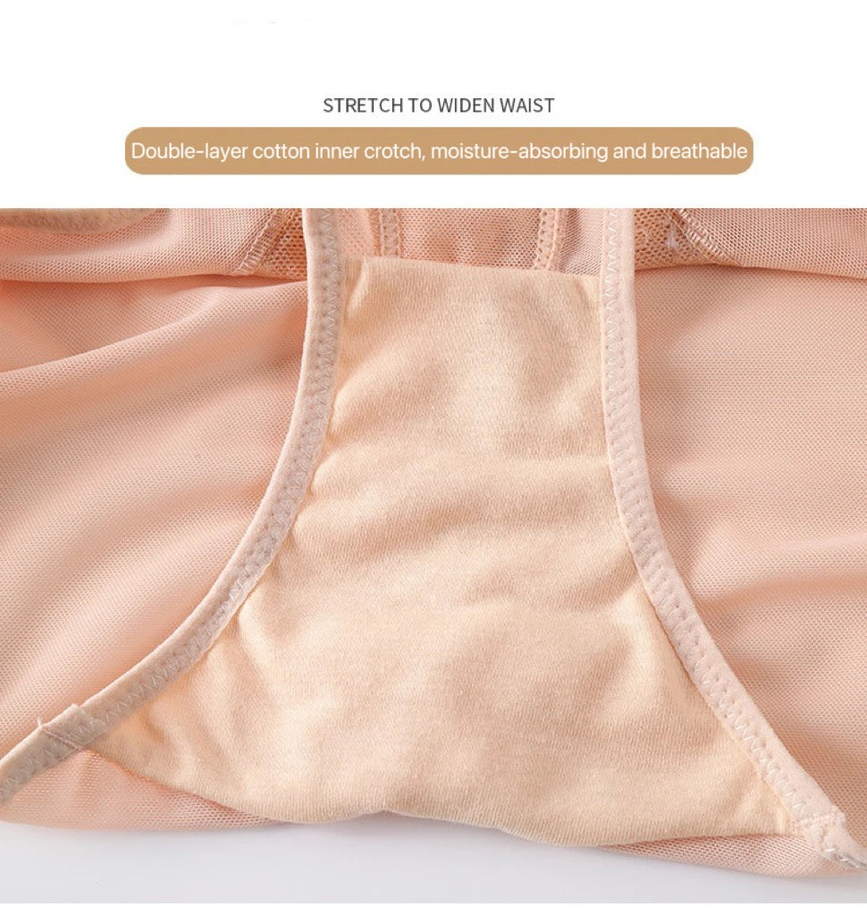 1pcs Women Belly Shaping Briefs Lace High Waist Abdomen Lifting Hip Pants Thin Slimming Panties Postpartum Shaper Underwear