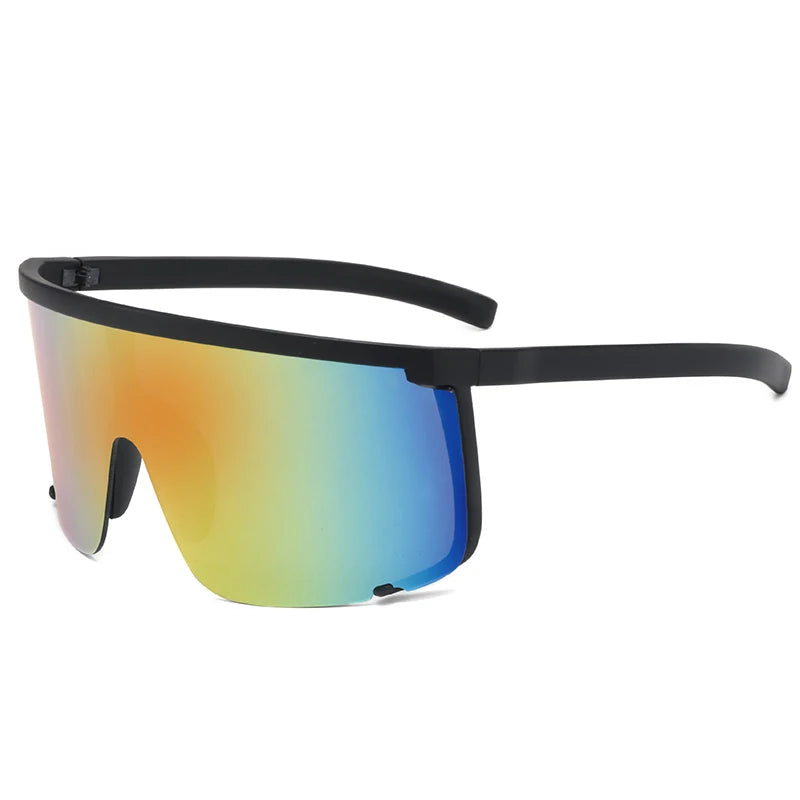 One Piece Sunglasses Men Onepiece 2021 Women Oversize Shield Visor Women Sexy Fashion Men Flat Top Windproof Sport Sunglasses