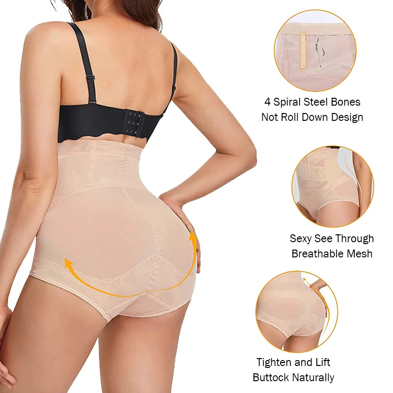 High Waisted Body Shaper X-shaped Girdles Tummy Control Shapewear Panties Slimming Waist Trainer Butt Lifter Underwear Shapers
