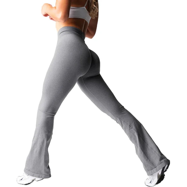 New Black Effortless Flare Leggings Women Soft Workout Tights Fitness Outfits Yoga Pants Gym Wear Spandex Leggings