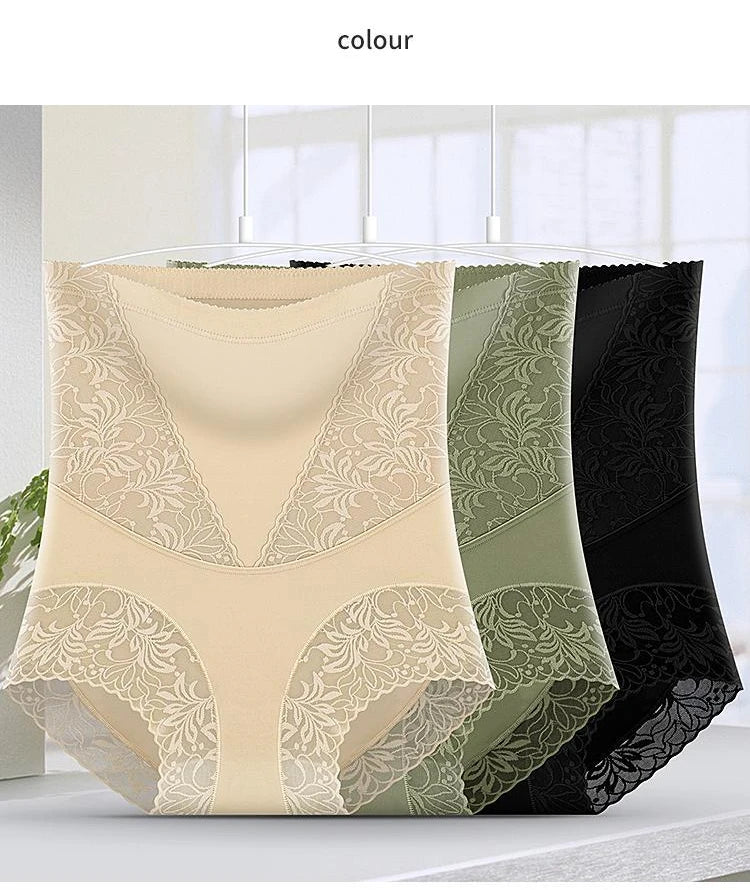 Seamless Postpartum Slim Butt Lifter Brief Women High Waist Panties Unique Fiber Lace Shaper Fat Burning Tummy Control Underwear
