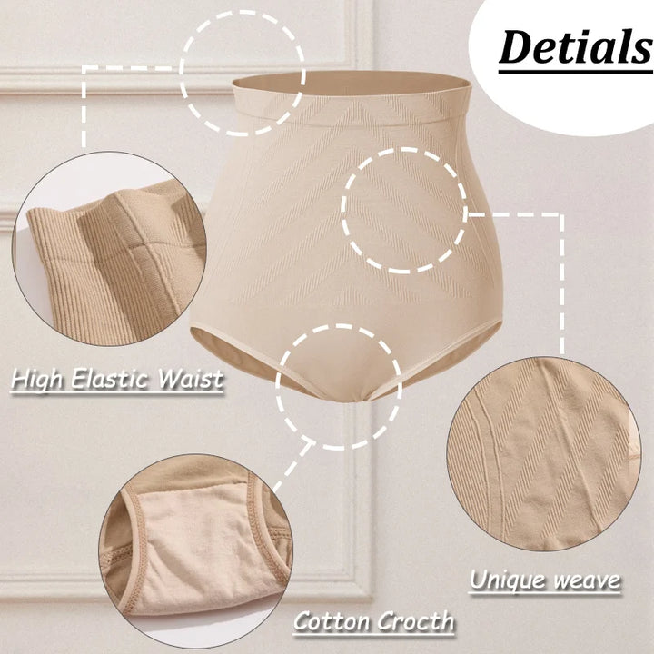 3PCS Women Seamless Shapewear Panties High Waist Slimming Briefs Female Butt Lifter Underwear Ladies Tummy Control Sexy Lingerie