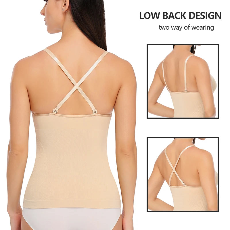 Body Shaper Soft New Slimming Tank Removable Pad Cami Tank Top Comfortable Plus Size Women Shapewear Padded Vest Dropship