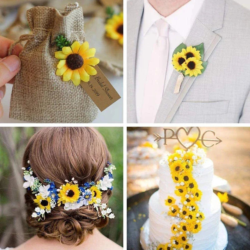 Mini Artificial Sunflower Heads