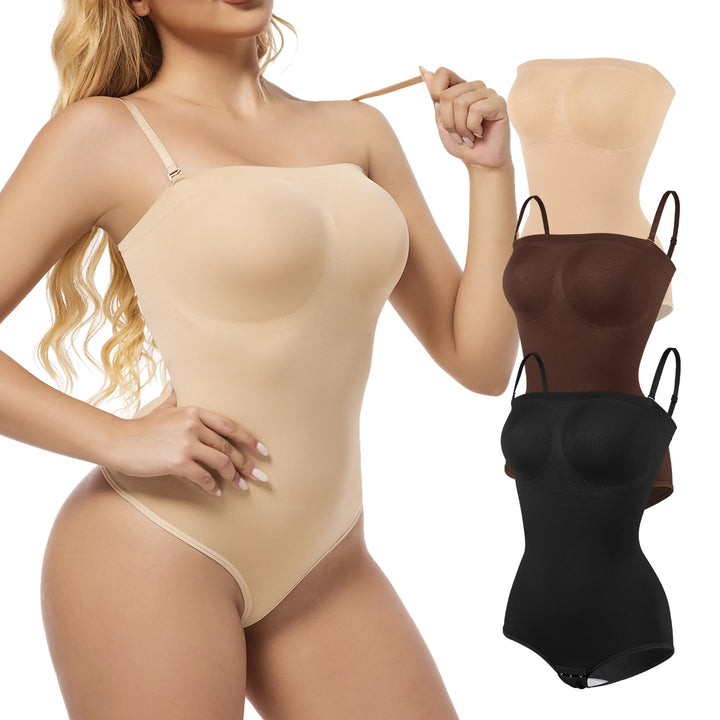 Women's Strapless Jumpsuit Shapewear New Sexy Briefs Bodysuit Butt Lifter Compression Waist Trainer Push Up Backless Shaper