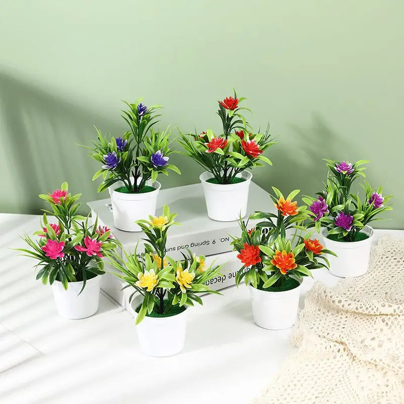Mini Artificial Flower Bonsai Vase