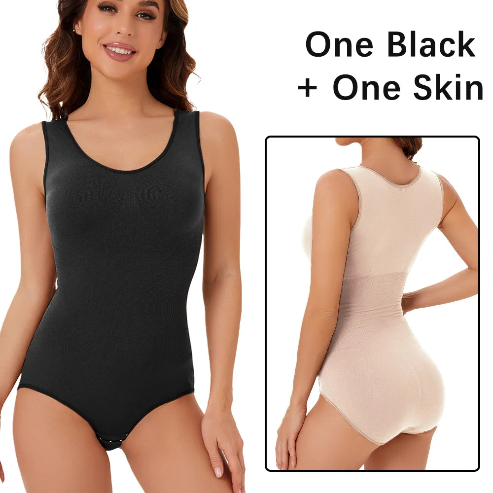 Molasus Bodysuit Women Slimming Shapewear Corset Reducing Body Shaper Modeling Underwear Tummy Control Panties Briefs Large Size