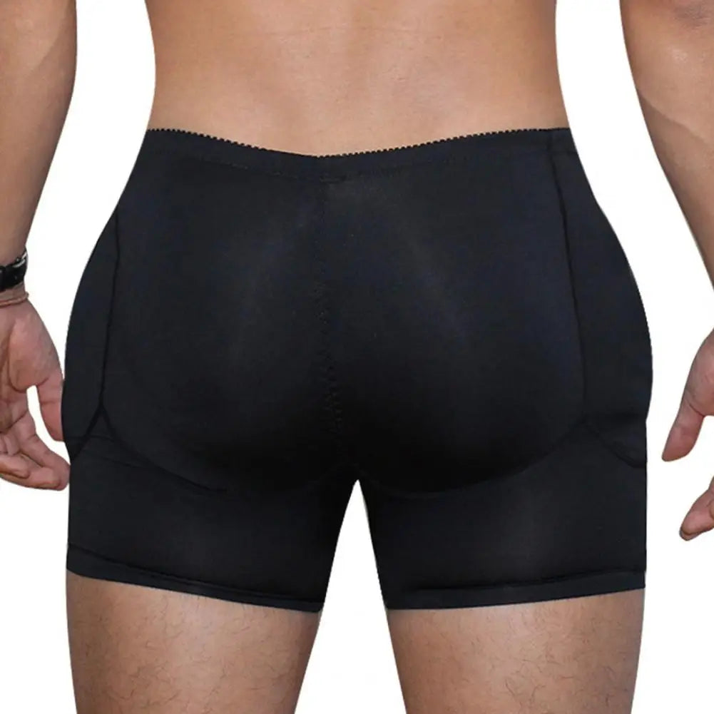 Sexy Fake Butt Padded Boxers Men Underpants Pad Filling Shapewear Thick Butt Lifted Natural Men Boxers Underwear Butt Lifter
