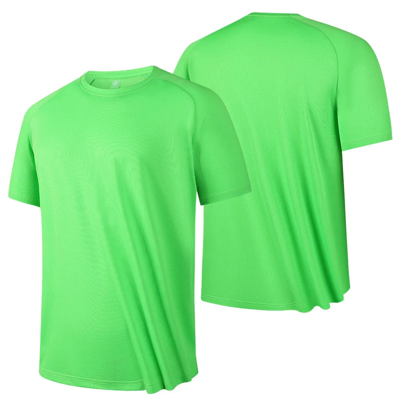 High quality men breathable fast drying running sports fitness breathable comfortable short sleeve T-shirt casual light Gym Tops