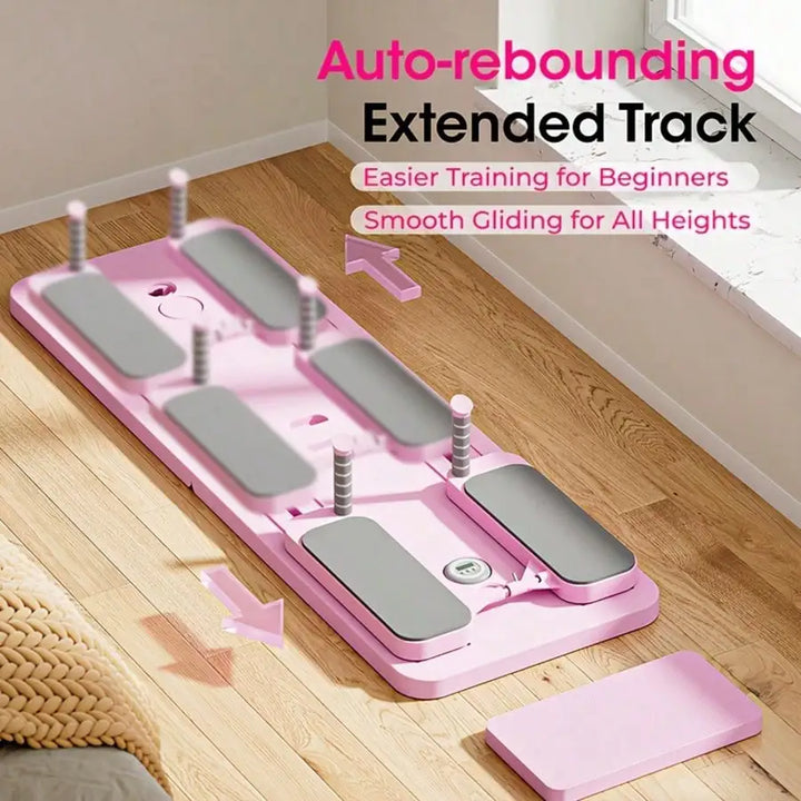 Multifunctional Fitness Board with Automatic Rebound, Foldable Exercise Machine - Full Body Exercise Equipment, Home Pilates