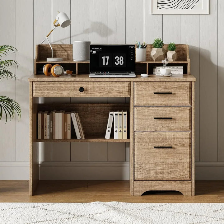 44" Home Office Desk with Storage