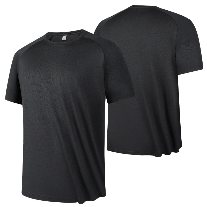 High quality men breathable fast drying running sports fitness breathable comfortable short sleeve T-shirt casual light Gym Tops