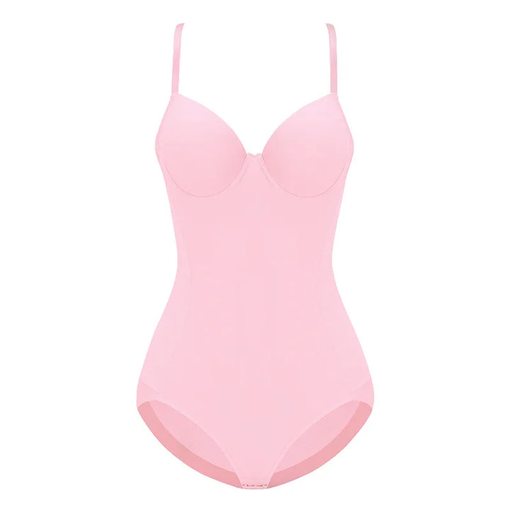 Underwire White Bodysuit Women Shapers Stretch Solid Color Silky Underwear Shapewear