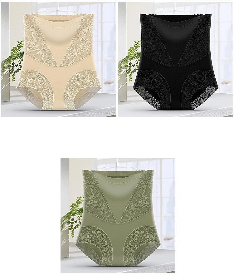 Seamless Postpartum Slim Butt Lifter Brief Women High Waist Panties Unique Fiber Lace Shaper Fat Burning Tummy Control Underwear
