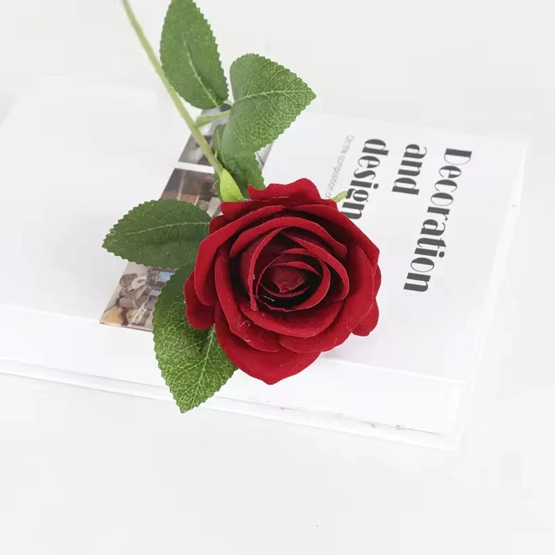 Artificial Flannel Rose Bouquet