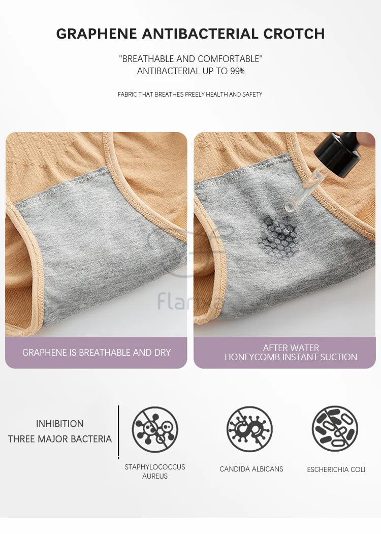 Flarixa High Waist Seamless Shaping Briefs Slimming Panties Women Faja Postpartum Abdominal Pants Body Shaper Underwear Slimmer