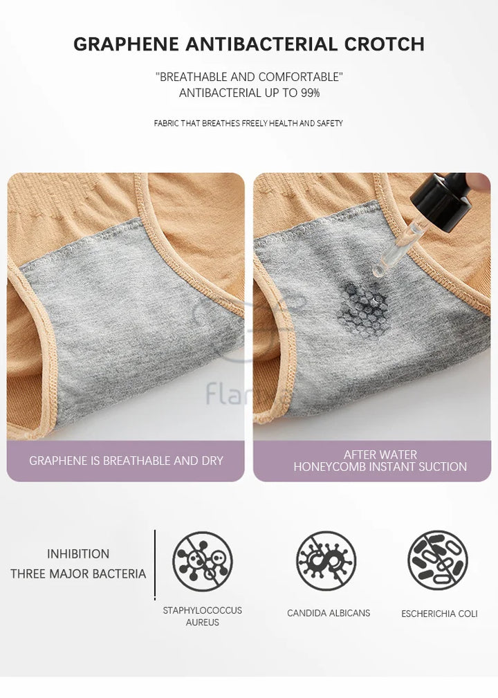 Flarixa High Waist Seamless Shaping Briefs Slimming Panties Women Faja Postpartum Abdominal Pants Body Shaper Underwear Slimmer